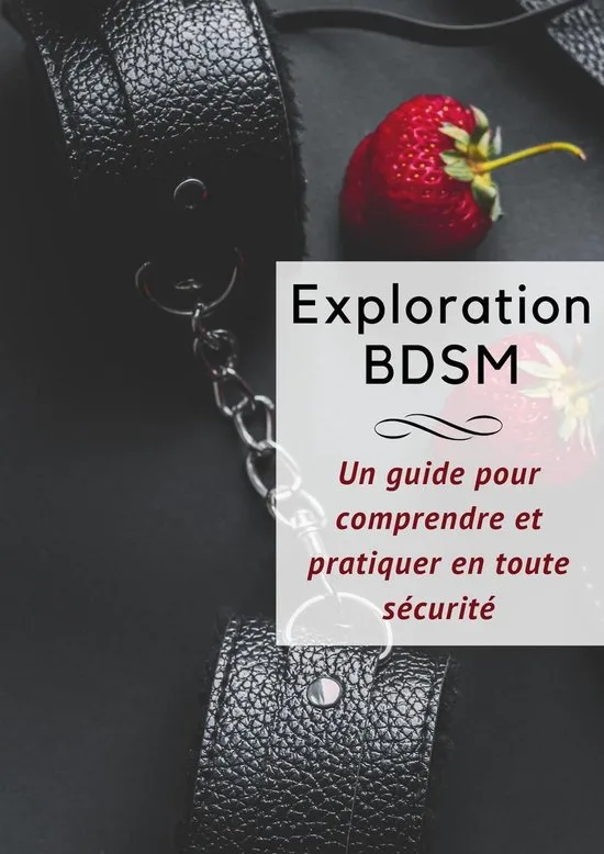 Partenaire dominant vérifiant des équipements de sécurité (menottes, chronomètre) tandis que le partenaire soumis porte un collier avec mot de sécurité