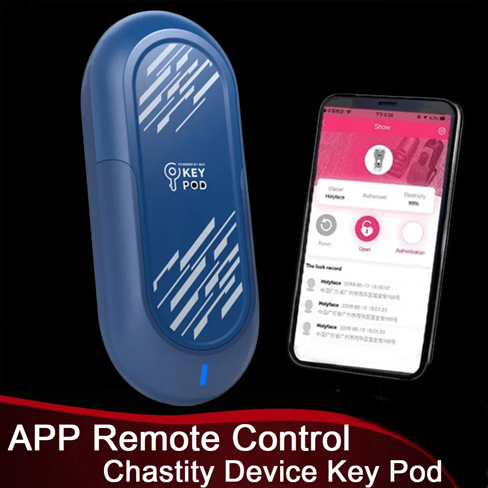 QIUI Key Pod Chastity Cage Gay Male Chastity Belt Device Key Box APP ...